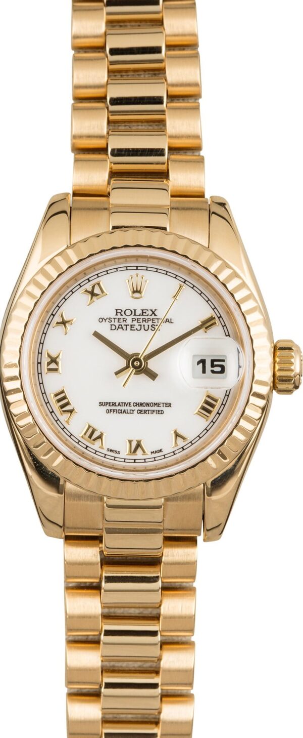 Cheap Rolex Watches Replica Lady Rolex President 179178 White Roman