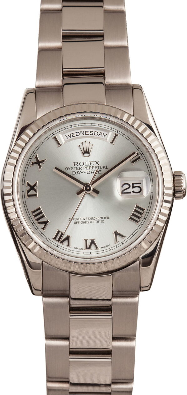 Fake Watch Rolex Day-date 118209 Rhodium Dial 18k White Gold