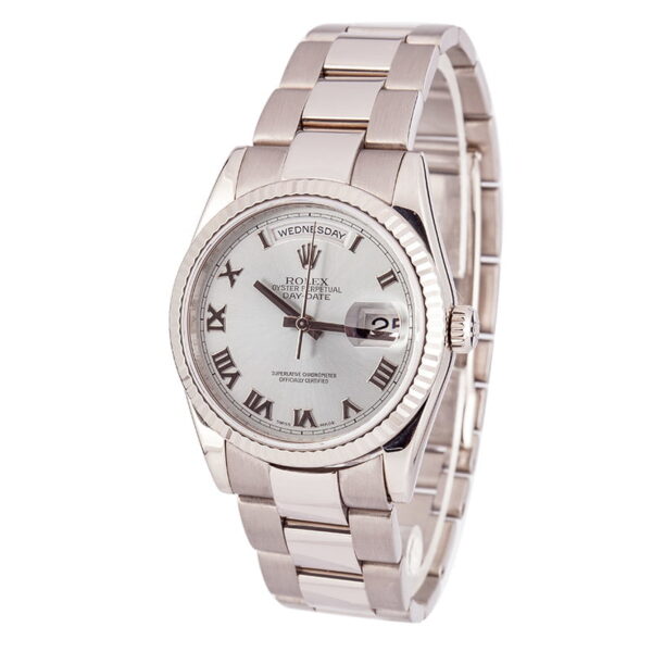 Fake Watch Rolex Day-date 118209 Rhodium Dial 18k White Gold