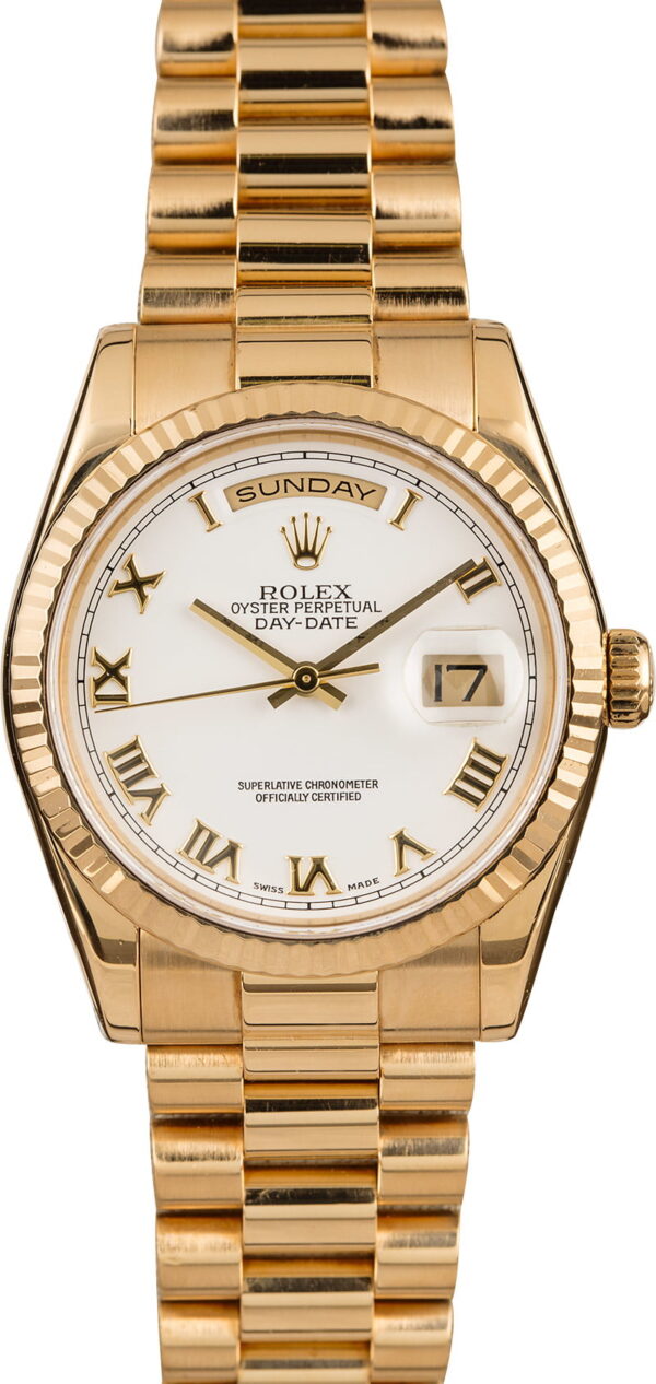 Replica Rolex Watch Rolex President 118238 White Roman Dial